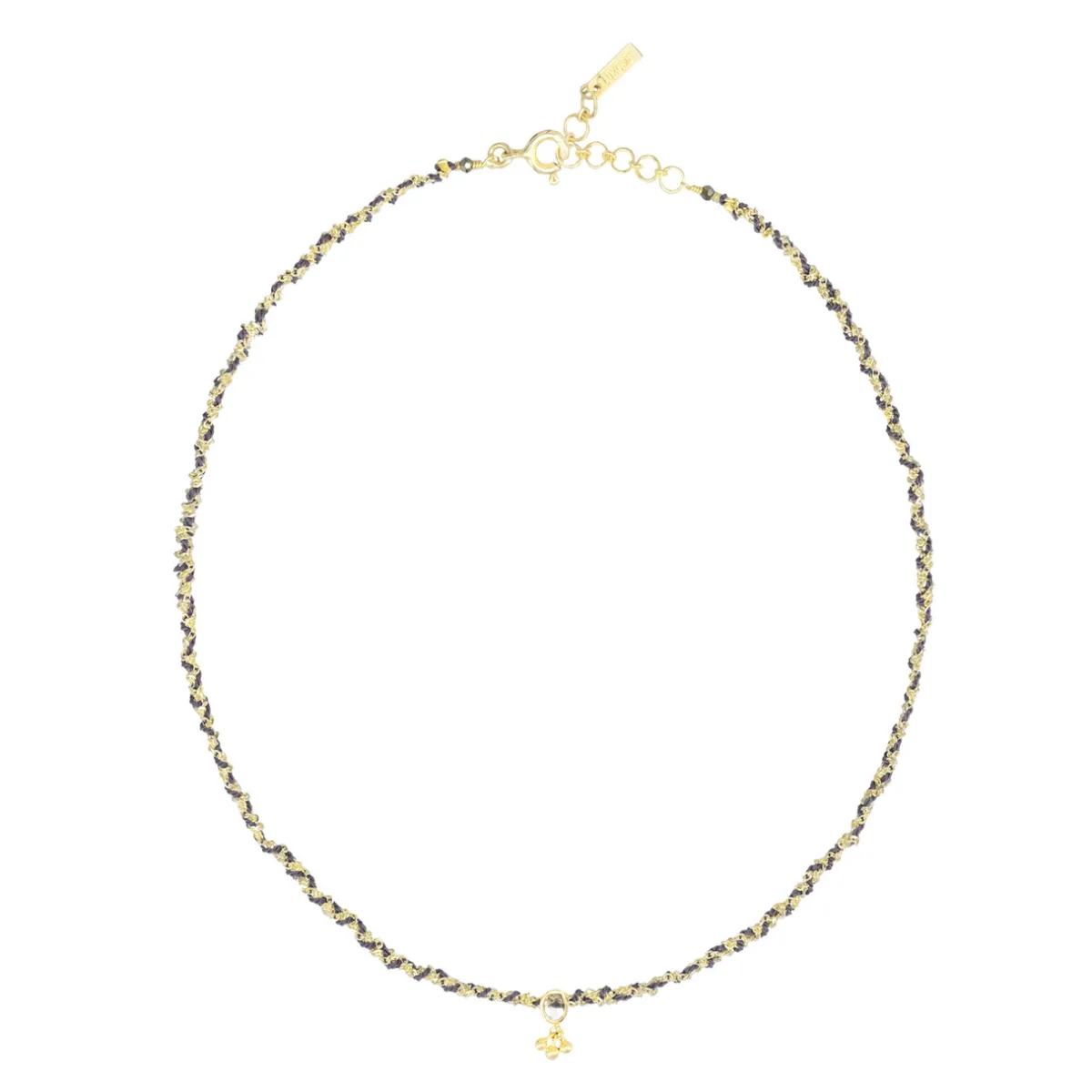 Tomfoolery N° 822 Gold & Braided Silk Short Necklace Discount