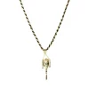 Tomfoolery N° 842 Gold & Braided Silk Watchkey Pendant New