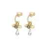 Tomfoolery N° 788 Gold & Diamond Hoop Earrings Clearance