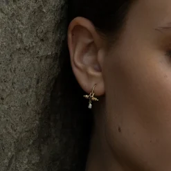 Tomfoolery N° 788 Gold & Diamond Hoop Earrings Clearance