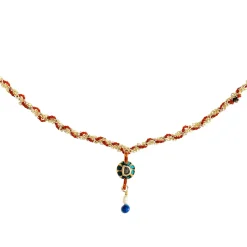 Tomfoolery N° 753 Gold & Red Woven Necklace Best