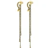 Tomfoolery N° 860 Gold Chain & Hoop Drop Earrings Hot