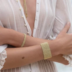 Tomfoolery N° 818 Gold Woven Silk Bracelet Clearance