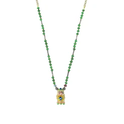 Tomfoolery N° 799 Green Agate & Sapphire Beaded Necklace Best