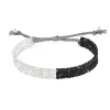 Tomfoolery N° 819 Silver & Black Woven Silk Bracelet Online