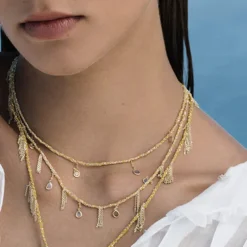 Tomfoolery N° 607 Silver Fringe & Polki Diamond Necklace Sale