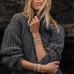 Tomfoolery N° 364 Silver Multi “Elbe” Woven Silk Bracelet(Out of Stock) Discount