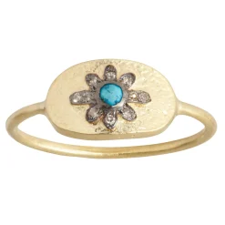 Tomfoolery Nael Gold Plated Ring Fashion