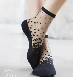 Tomfoolery Nakameguro Black Transparent Socks Hot