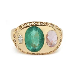 Tomfoolery Nandi Emerald Statement Ring Sale