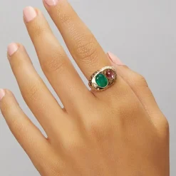 Tomfoolery Nandi Emerald Statement Ring Sale