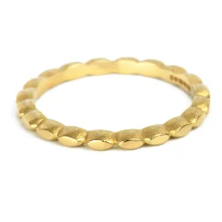 Tomfoolery Narrow 18ct Yellow Gold Seeds Band Clearance