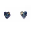 Tomfoolery Navy & Gold Heart Studs Hot