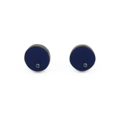 Tomfoolery Navy Blue Dot Stud Earrings Clearance