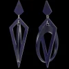 Tomfoolery Navy Crescent Hoop Drop Earrings Online