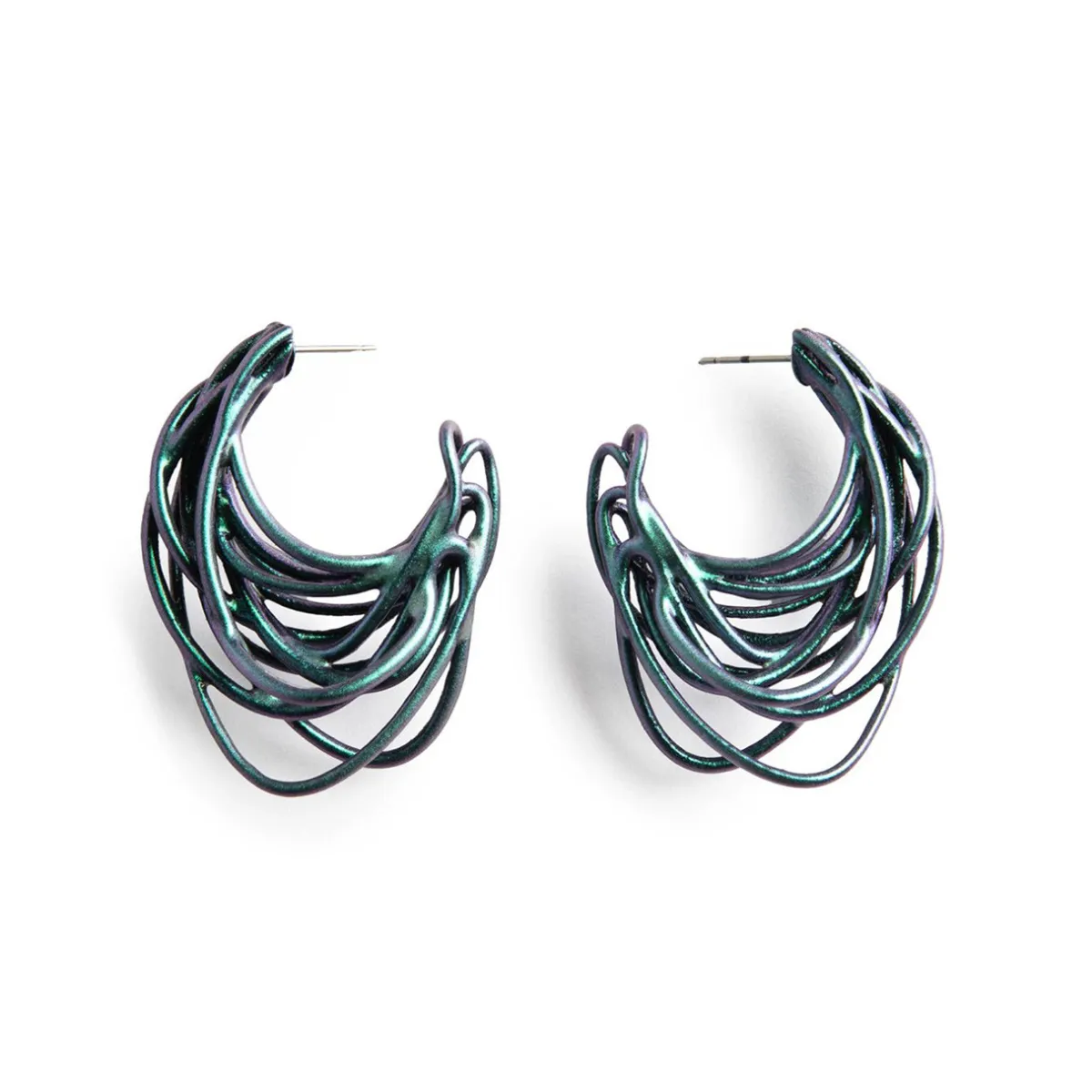 Tomfoolery Nebula Holographic Theia Hoops Fashion