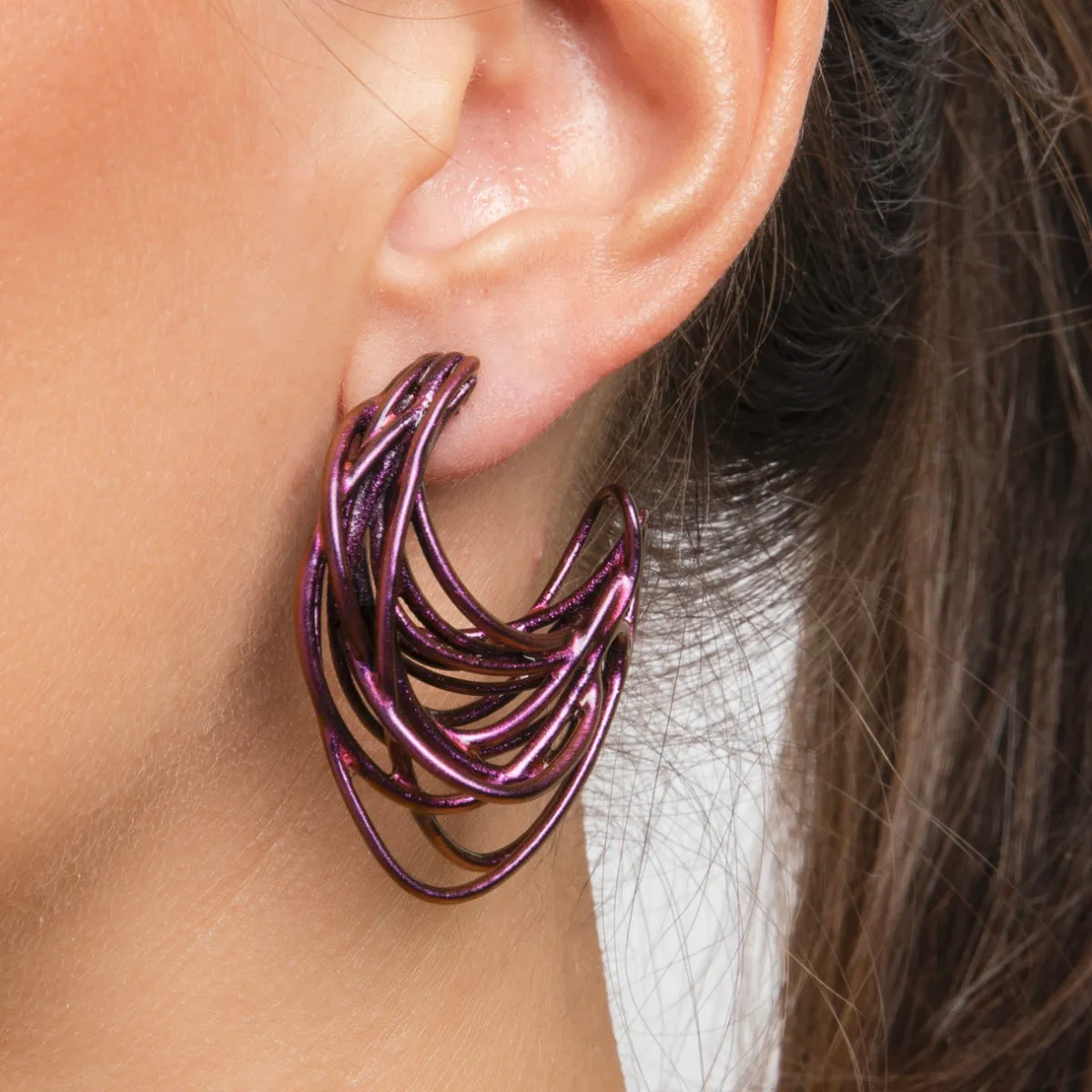 Tomfoolery Nebula Holographic Theia Hoops Fashion