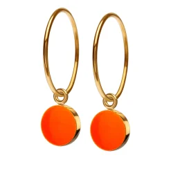 Tomfoolery Neon Enamel Spot Hoop Earrings Fashion