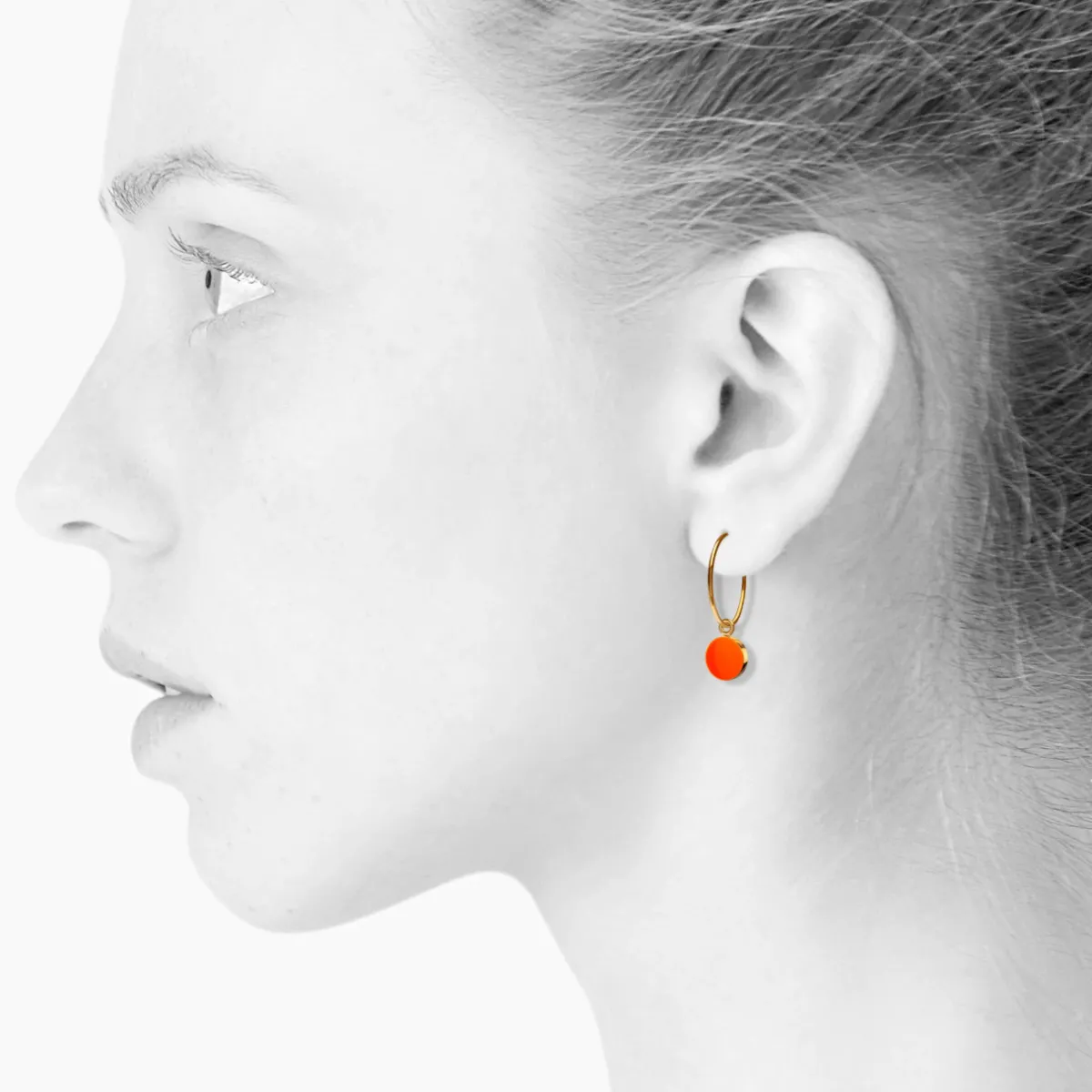 Tomfoolery Neon Enamel Spot Hoop Earrings Fashion
