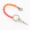 Tomfoolery Neon Orange & Pink Perlen Short Wooden Beaded iPhone & Keychain Sale