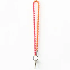 Tomfoolery Neon Orange & Pink Perlen Wooden Beaded iPhone & Keychain Discount