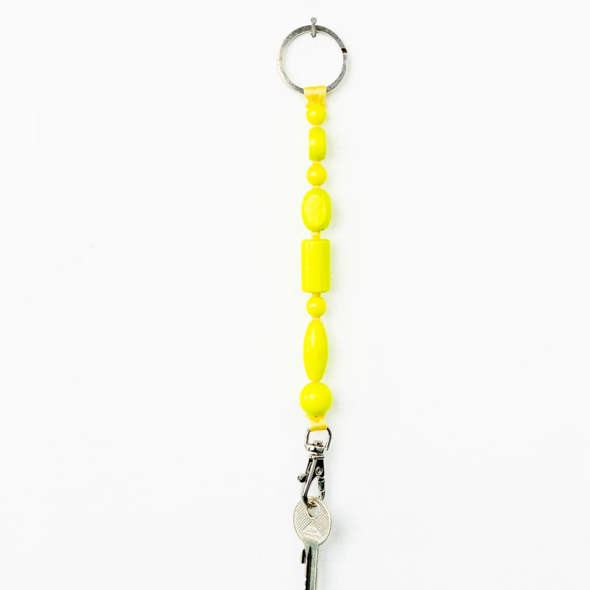 Tomfoolery Neon Yellow Perlen Bunter Short Wooden Beaded iPhone & Keychain New
