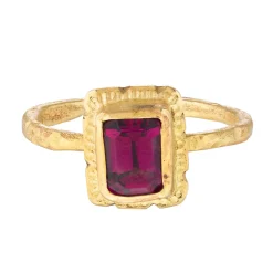 Tomfoolery ‘Never Apart’ Ring with Garnet & 14ct Yellow Gold Discount