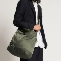 Tomfoolery New York Medium Tote in Khaki Green Clearance