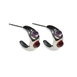 Tomfoolery Night Shade Two Sphere Glass Mini Hoops Online