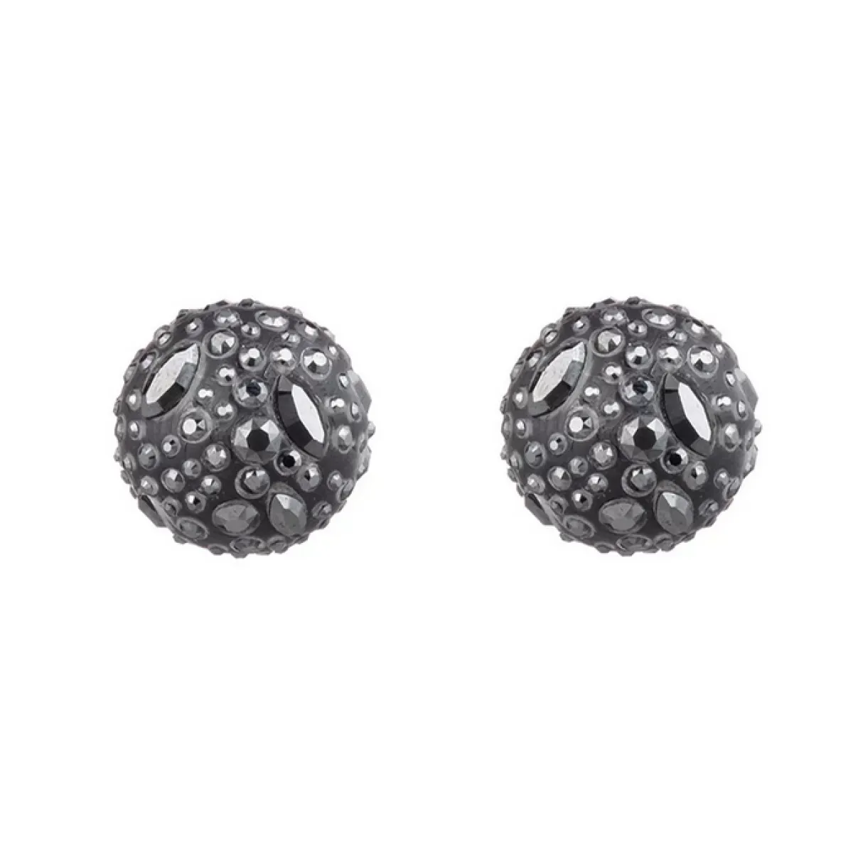 Tomfoolery Noir Dust Watery Sphere Clip On Earrings Sale