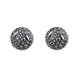 Tomfoolery Noir Dust Watery Sphere Stud Earrings Hot