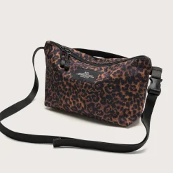 Tomfoolery Nylon Twill Fannypack Crossbody in Leopard Clearance