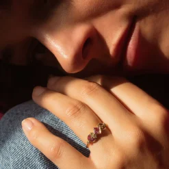 Tomfoolery Nymphéa Pink Sapphire & Ruby Ring Hot