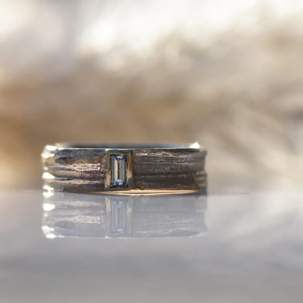Tomfoolery Oak Baguette Diamond Ring Outlet