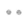Tomfoolery Oak Round Studs in Silver Discount
