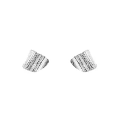 Tomfoolery Oak Triangle Studs in Silver Outlet
