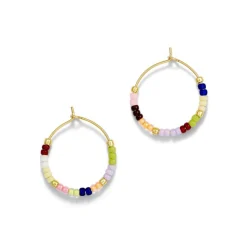 Tomfoolery Oasis Eldorado Beaded Hoops Hot