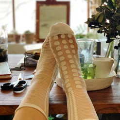 Tomfoolery Off-White Dot Tulle Socks Sale