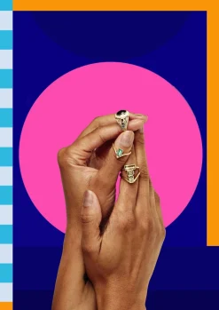 Tomfoolery One Of A Kind ’18ct Gold, Mammoth Tusk, Tanzanite & Black Star Sapphire ‘ Art Ring Clearance