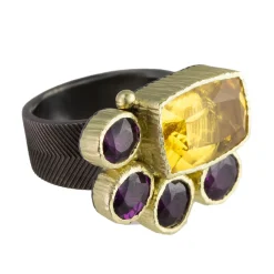Tomfoolery One Of A Kind ‘Flower Interpreted’ Art Ring Clearance
