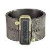 Tomfoolery One Of A Kind ‘Silver, 18ct Yellow Gold, Hematite & Black Spinel’ Art Ring Discount
