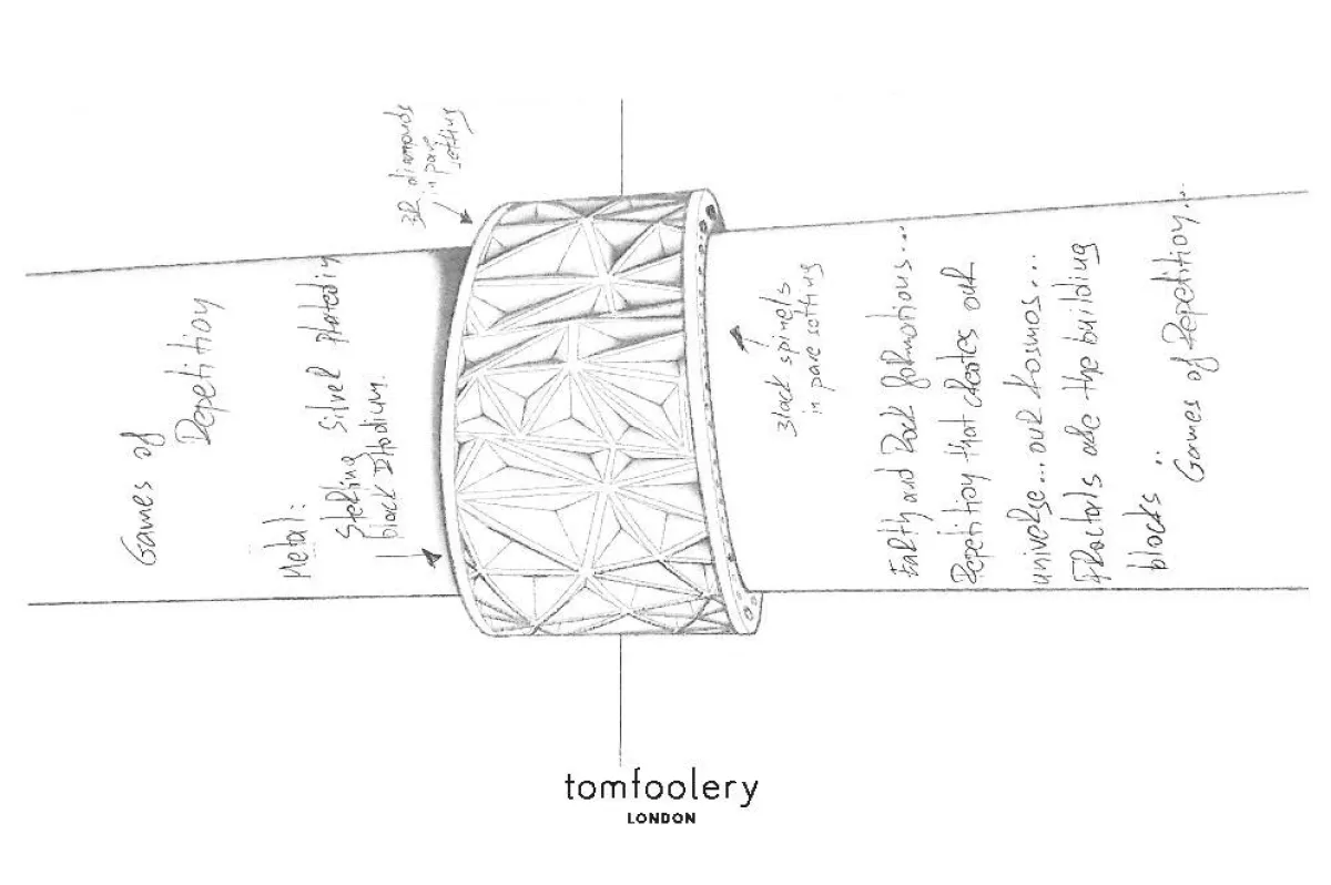 Tomfoolery One Of A Kind ‘Silver, White Diamond & Black Spinel’ Art Ring Sale