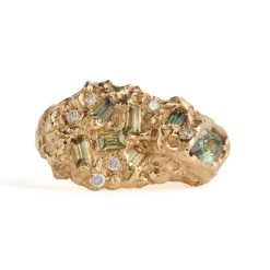 Tomfoolery One-Of-A-Kind Ancient Riches Green Sapphire Ring Outlet