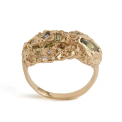 Tomfoolery One-Of-A-Kind Ancient Riches Green Sapphire Ring Outlet