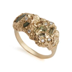 Tomfoolery One-Of-A-Kind Ancient Riches Green Sapphire Ring Outlet