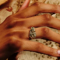 Tomfoolery One-Of-A-Kind Ancient Riches Green Sapphire Ring Outlet