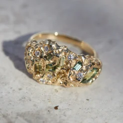 Tomfoolery One-Of-A-Kind Ancient Riches Green Sapphire Ring Outlet