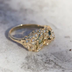 Tomfoolery One-Of-A-Kind Ancient Riches Green Sapphire Ring Outlet