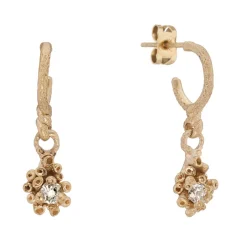 Tomfoolery One-Of-A-Kind Antique Diamond Barnacle Cluster Hoop Earrings Clearance