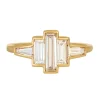 Tomfoolery One-Of-A-Kind Art Deco Inspired Engagement Ring with Baguette Diamonds Discount